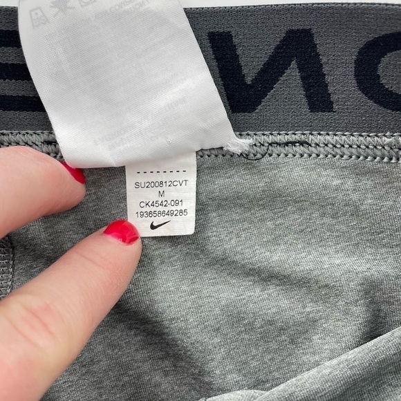 Men’s Nike Pro Dri Fit Grey Youth Training Tights Leggings Athletic Pants M - Picture 6 of 8